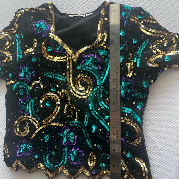 Vibrant Sequin Women's Blouse - Picture 7 of 7